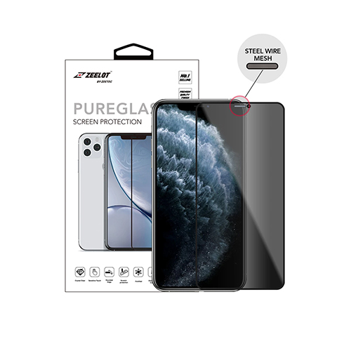 iPhone 11 Pro Max Zeelot SteelWire Privacy PureGlass 2.5D