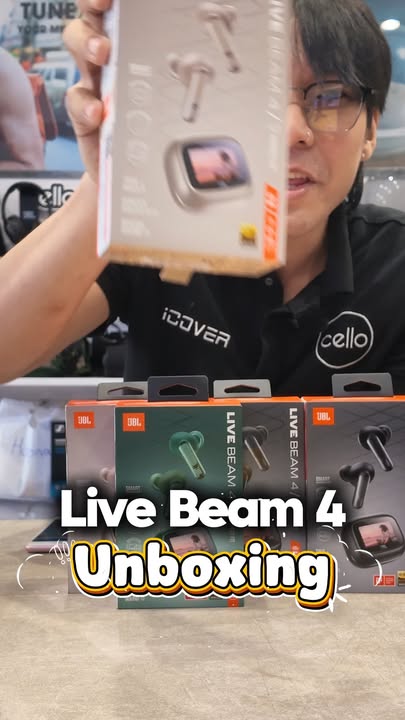 TRÊN TAY ĐẬP HỘP JBL LIVE BEAM 4: MÀN HÌNH CẢM ỨNG THÔNG MINH, CHẤT ÂM CHUẨN HI-RES! ????????✨ Vừa cập bến Cello, đội ngũ đã phải “khui seal” ngay một em JBL Live Beam 4 để quay clip cận cảnh cho anh em thẩm độ xịn sò! Mẫu tai nghe True Wireless thế hệ mới nhất của nhà JBL thực sự không làm người dùng thất vọng từ thiết kế bên ngoài cho tới độ mượt mà khi thao tác. Bấm xem ngay clip unbox để cùng Cello nghía qua trọn bộ phụ kiện và những điểm chạm công nghệ cực kỳ ấn tượng: ???? CÓ GÌ TRONG HỘP VÀ TRÊN TAY JBL LIVE BEAM 4? Màn hình cảm ứng Smart Case siêu nhạy: Vuốt chạm mượt mà để nhận cuộc gọi, đổi bài, chuyển chế độ chống ồn hay chỉnh EQ trực tiếp ngay trên hộp sạc – cực kỳ tiện lợi khi đang bận tay mà không cần mở điện thoại. Chất âm JBL Signature Sound & Chuẩn Hi-Res Audio: Dải bass đánh chắc nịch, có lực đúng chất JBL, trong khi âm mid và treble vẫn giữ được độ trong trẻo, chi tiết cao. Chống ồn thích ứng ANC 2.0 & Âm thanh không gian Spatial Sound: Khử ồn thông minh theo môi trường thực tế, kết hợp hiệu ứng âm thanh vòm sống động như ngồi giữa sân khấu. Thiết kế trẻ trung, phối màu trendy: Cầm trên tay đầm chắc, housing tai nghe đeo êm ái, bám tai tốt cho cả nhu cầu làm việc lẫn tập luyện thể thao. ???? ĐẶC QUYỀN TRONG THỜI GIAN MỞ BÁN: Giá niêm yết: 4.990.000đ TẶNG THÊM 03 THÁNG BẢO HÀNH chính hãng PGI Care (áp dụng trong giai đoạn mở bán). Hàng mẫu demo đã lên kệ đầy đủ tại Cello, mời anh em ghé showroom để tự tay bấm thử màn hình cảm ứng và nghe thử chất âm thực tế nhé! ???? Inbox ngay cho Cello để giữ suất ưu đãi và chọn cho mình phối màu ưng ý nhất! CELLO - THIẾT BỊ CÔNG NGHỆ & ÂM THANH CHÍNH HÃNG ???? Website: cello.vn ???? Showroom trải nghiệm âm thanh thực tế sẵn sàng đón tiếp quý khách ???? Giao hàng hỏa tốc nội thành TP.HCM & ship toàn quốc #Cello #JBL #JBLLiveBeam4 #LiveBeam4 #Unboxing #MoHop #SmartCase #HiResAudio #ANC #TrueWireless #TaiNgheChinhHang
